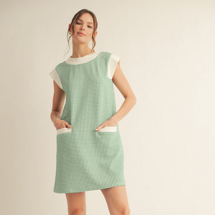 Jodifl Checker Print Shift Dress