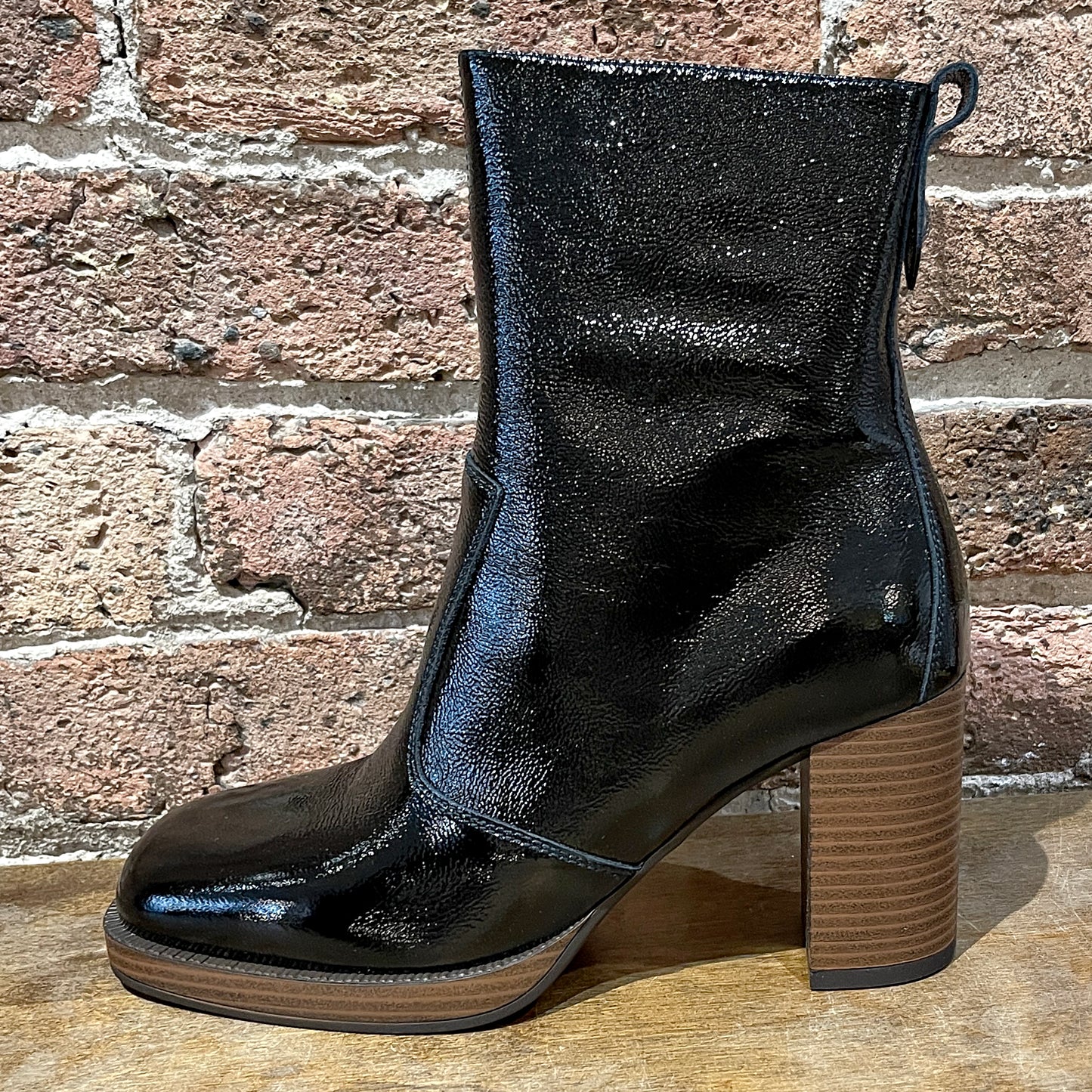 NeroGiardini 1205063D-100 Black Patent Leather Boot