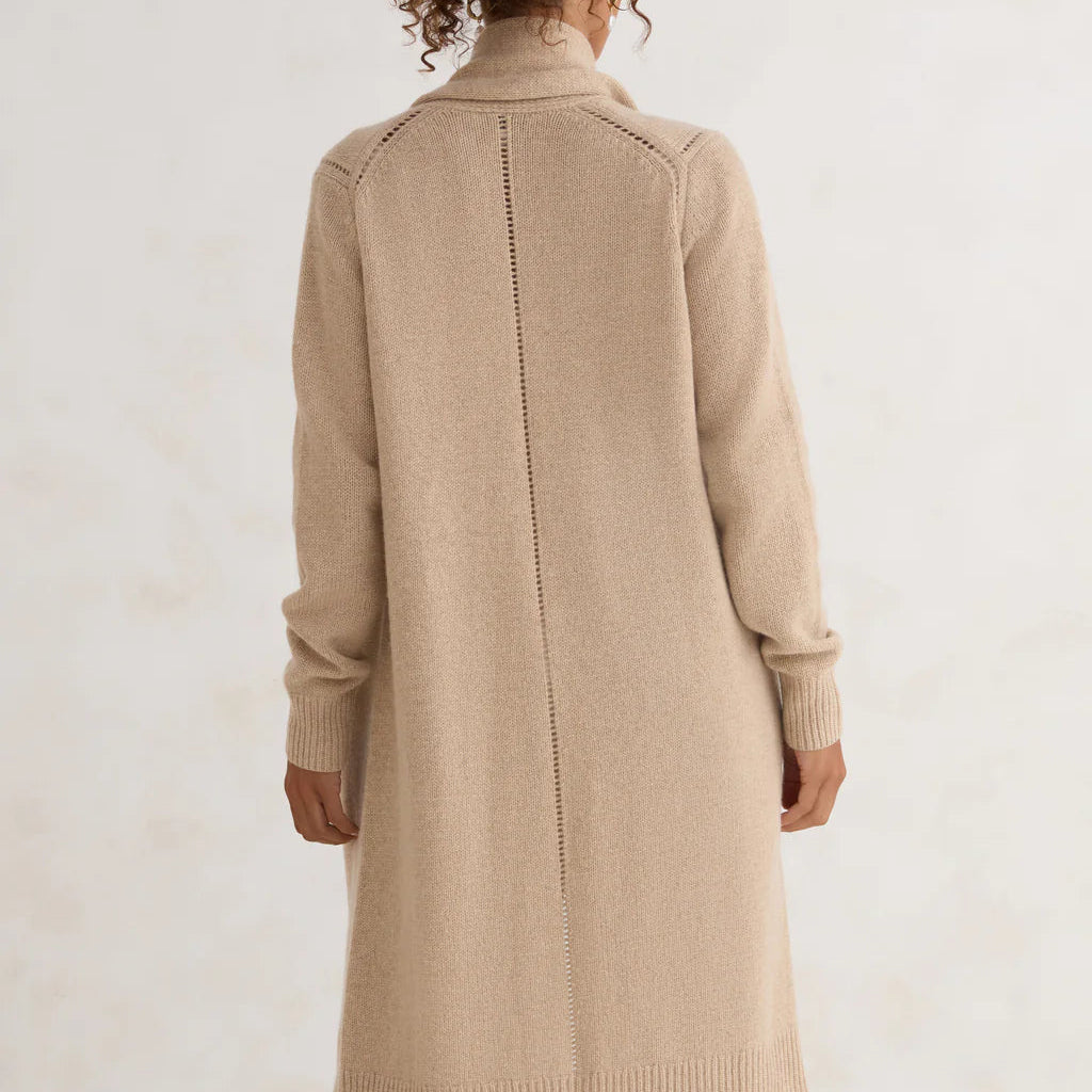 Ember Scarf Cardigan Taupe