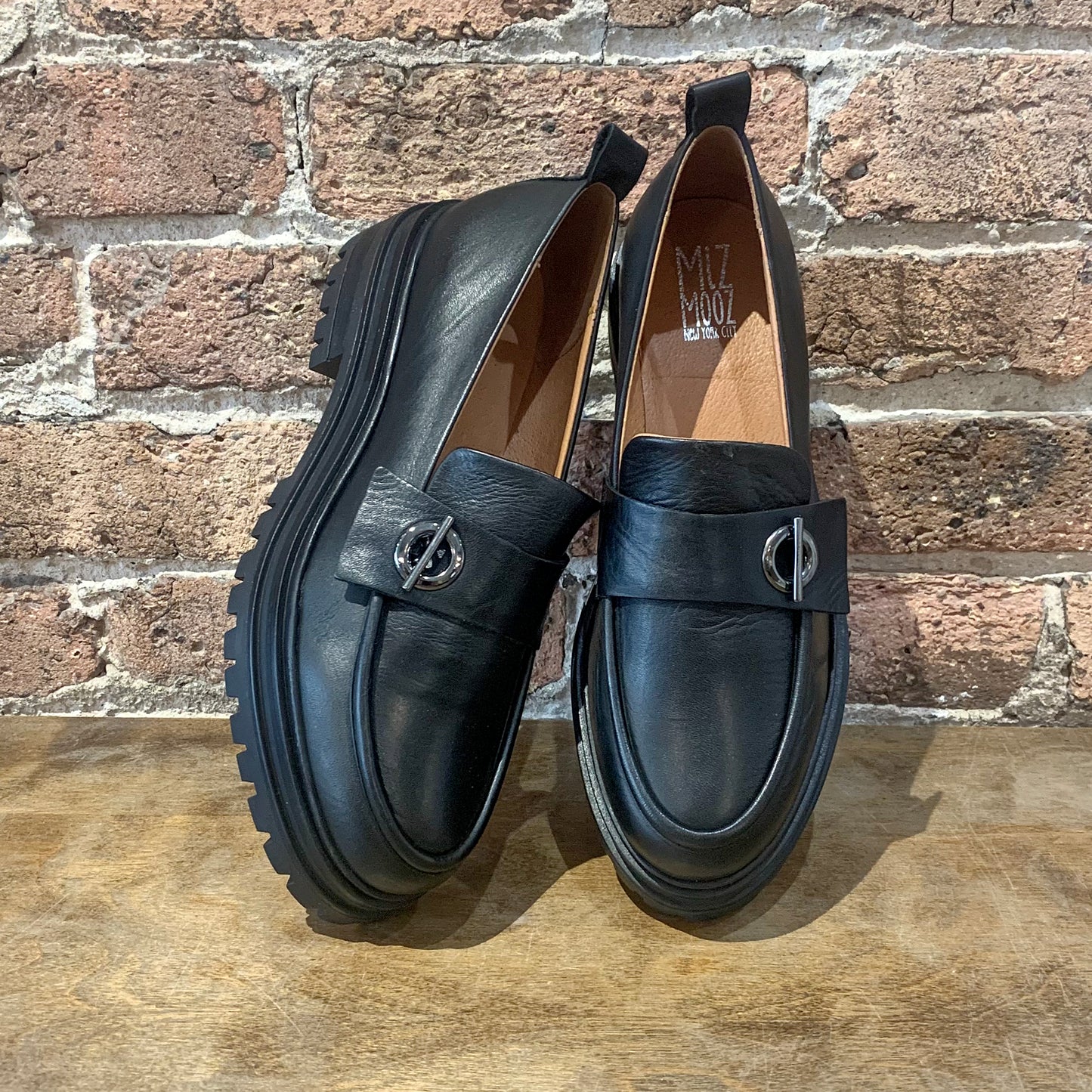 Loraine Black Leather Loafer