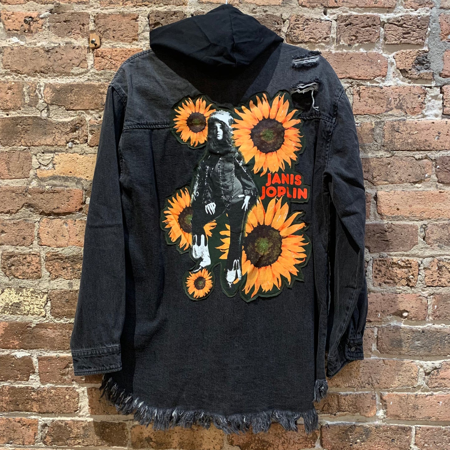 Gearhead Black Hoodie Jacket - Janis Joplin