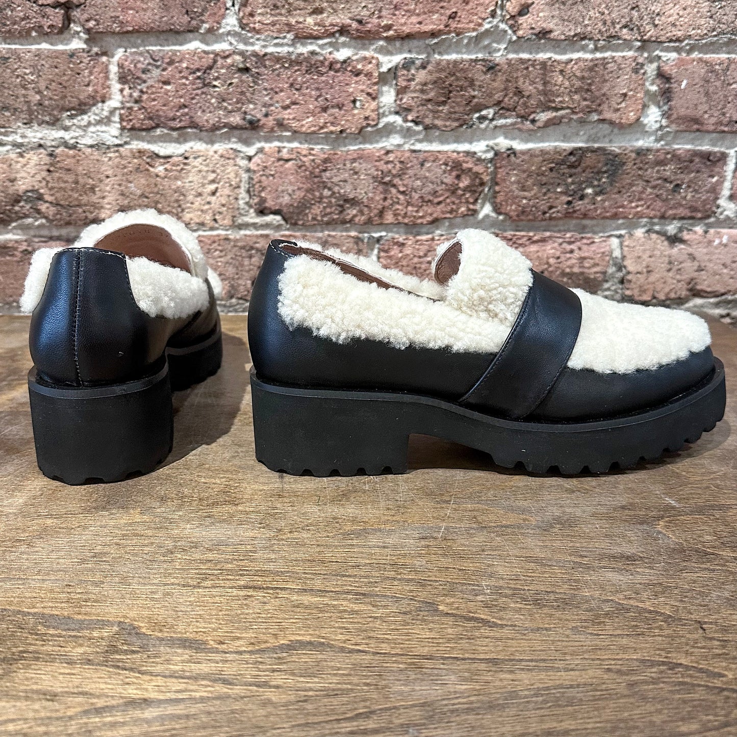 ALL BLACK Sherpa Loafer