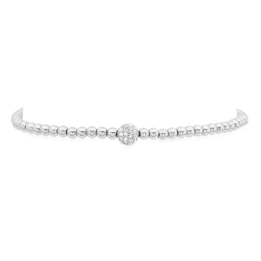 Jen Hansen Ball Stretch Bracelet, Silver