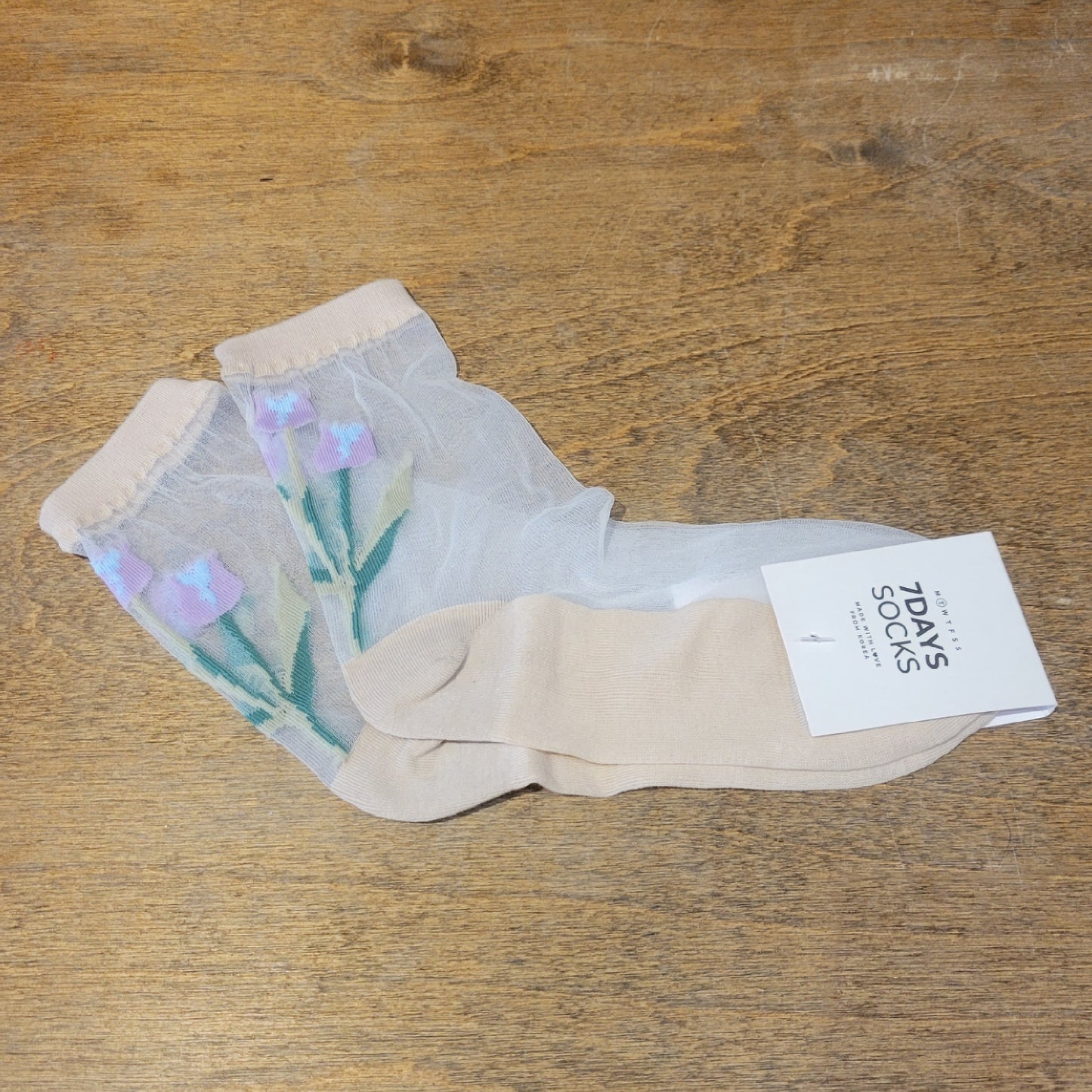 Crew See-Through Tulip Socks