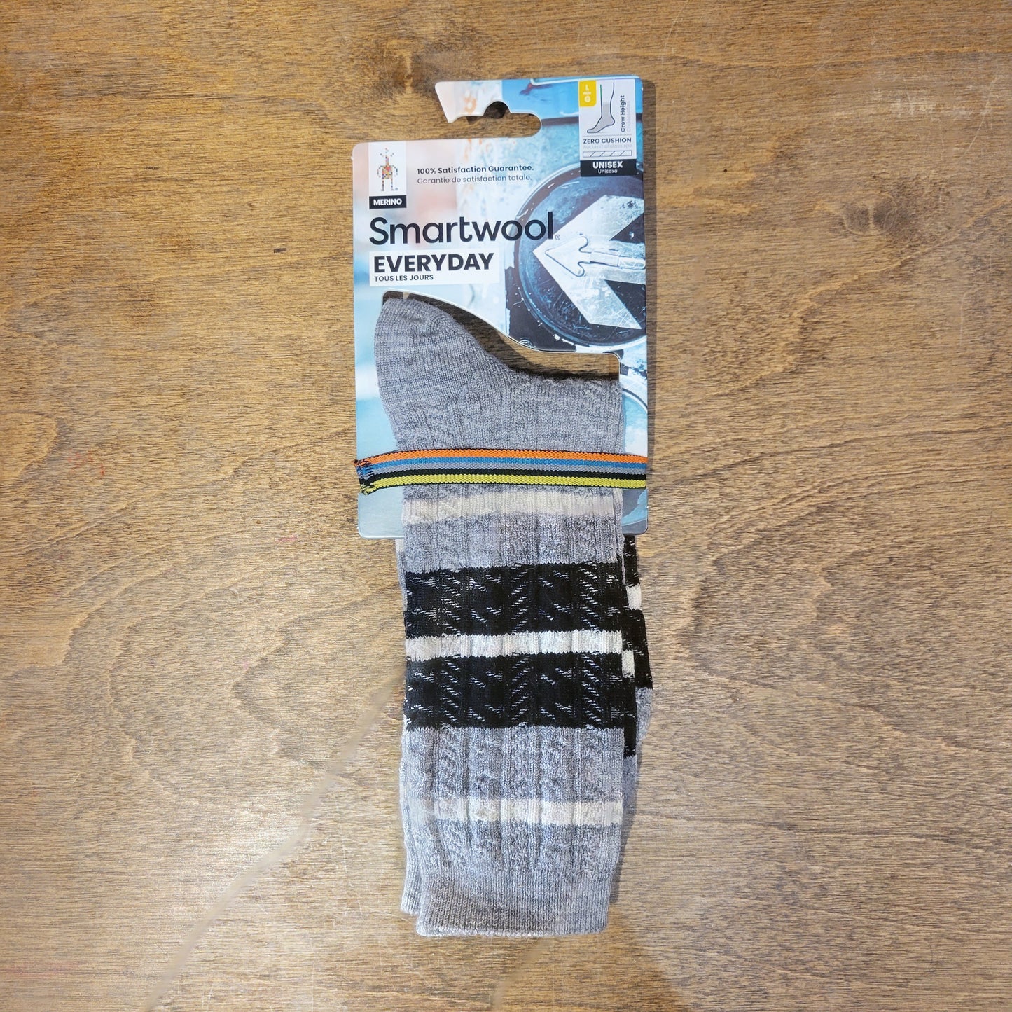 Smartwool Everyday Striped Cable Zero Cushion Crew Socks