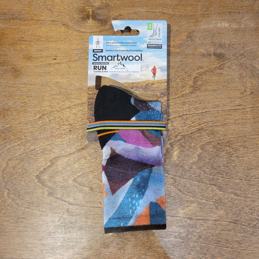 Smartwool Trail Run Targeted Cusion Mosaic Print Crew Socks