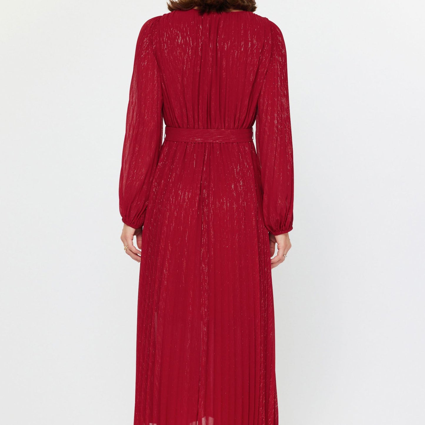 Current Air Red Flowy Midi Dress