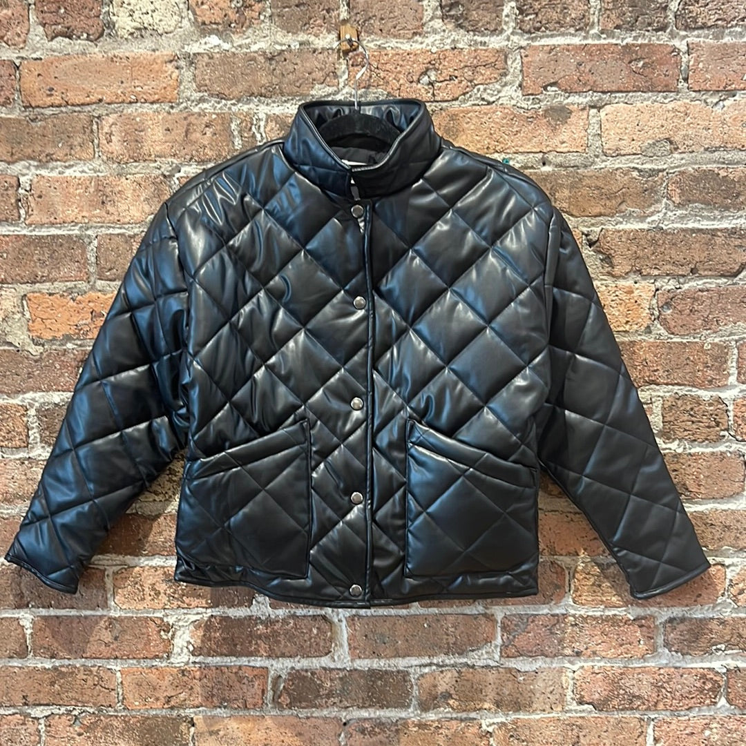 HERITAGE FAUX LEATHER JACKET