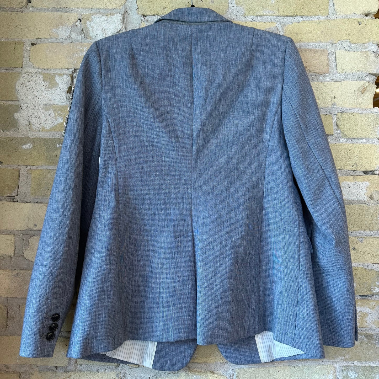 Gearhead Bling Sleeve Blazer Lt Blue