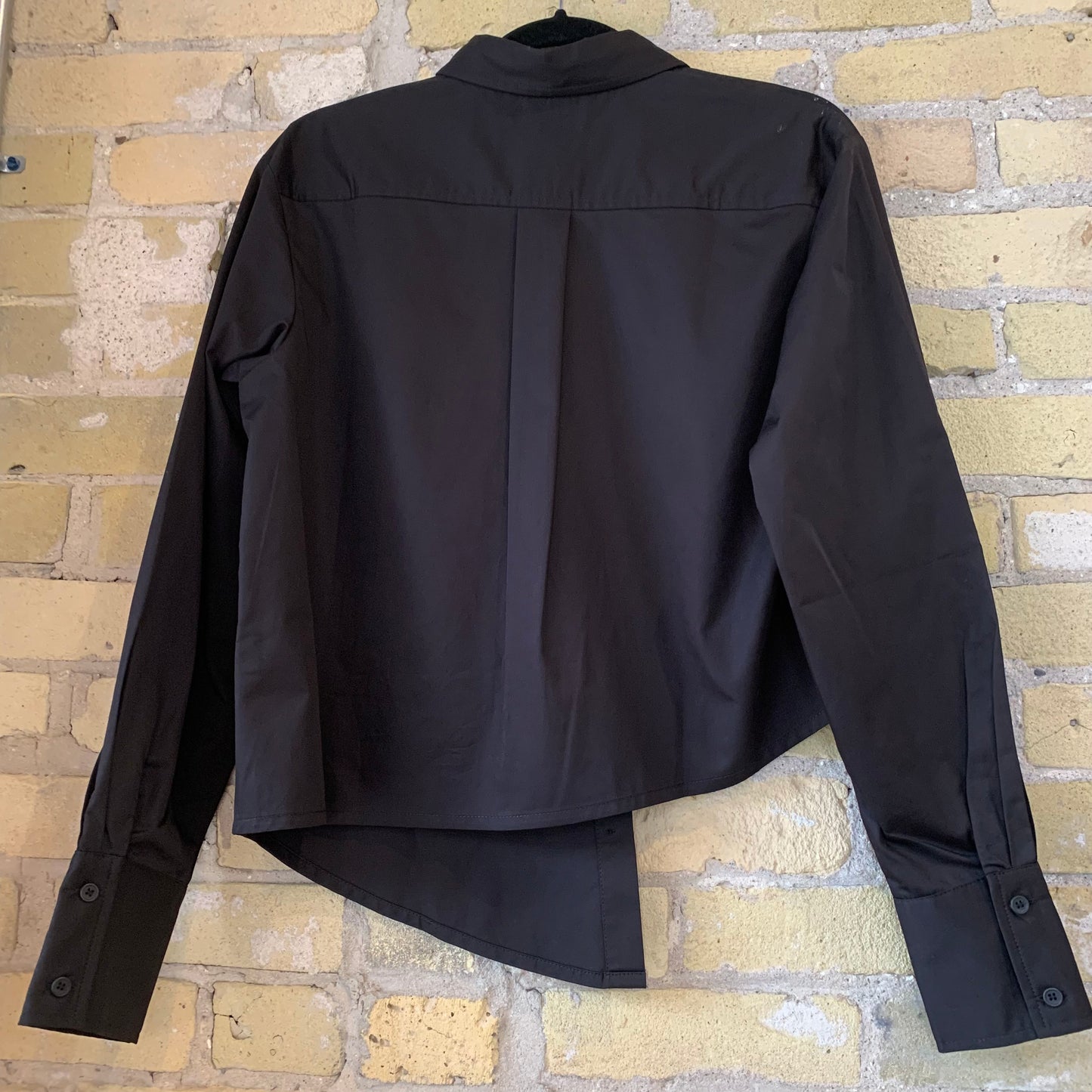 Article X Asymmetric Button Down Black