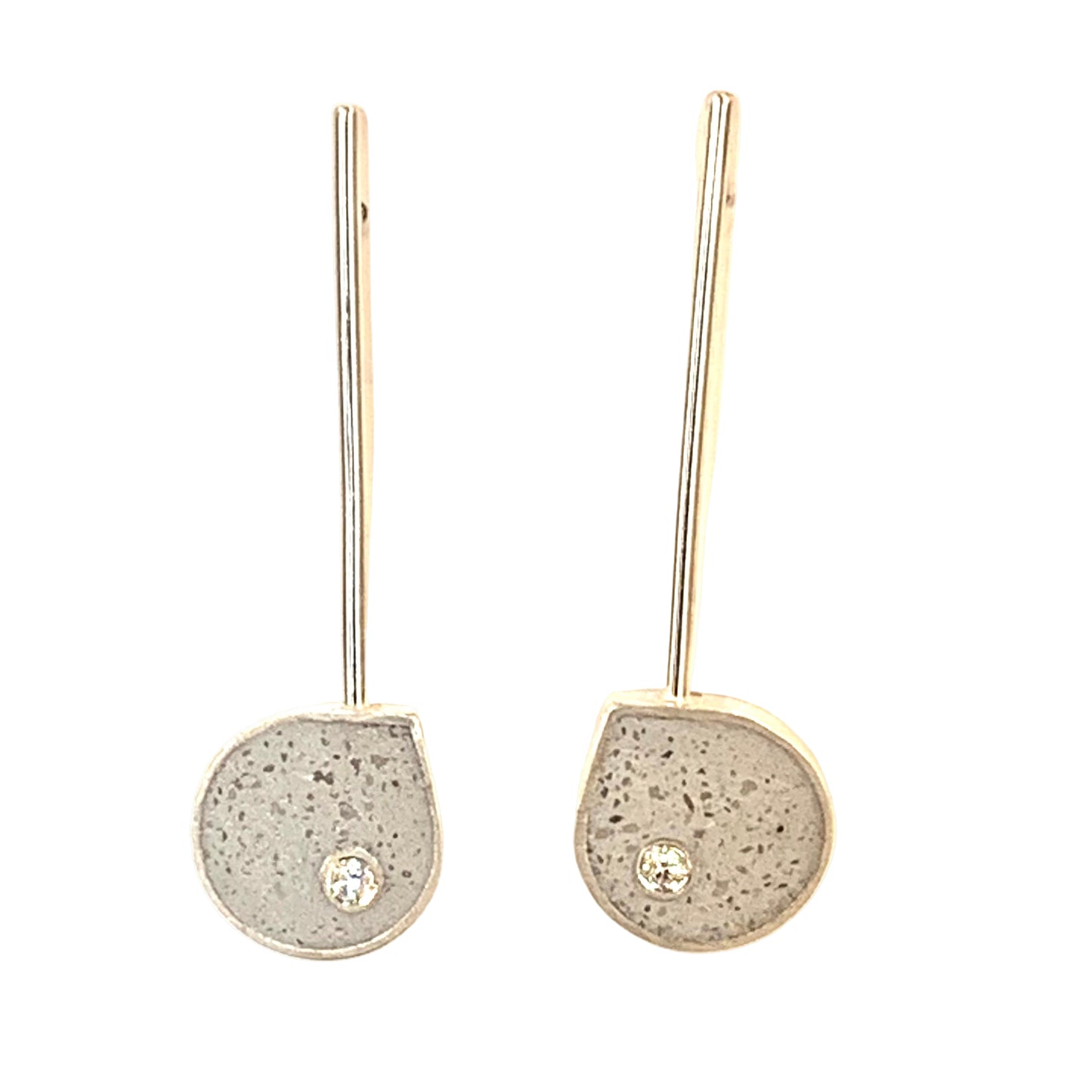 Effortless Wire Drop Pear Earrings With Diamonds