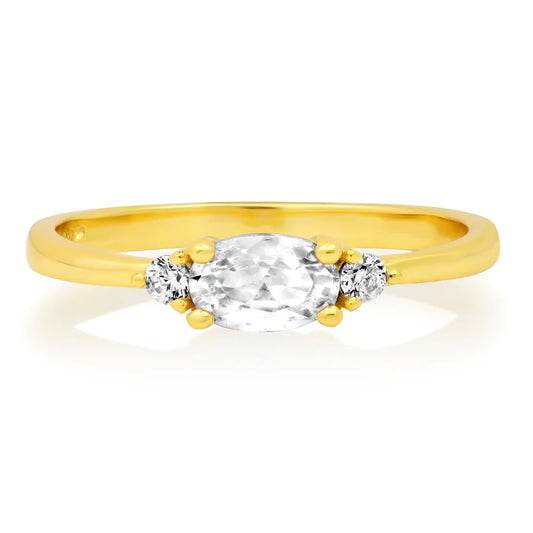 Jen Hansen Oval Ring, Gold