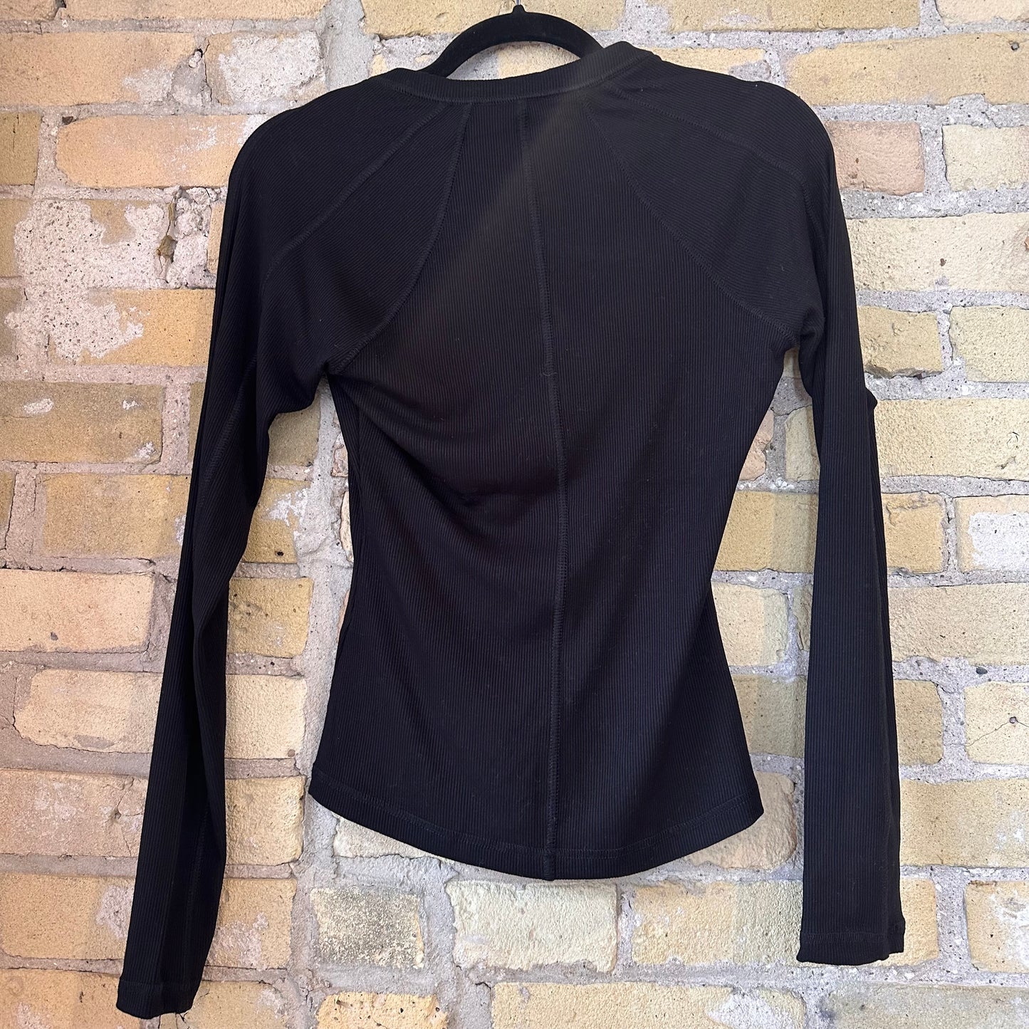 Mono B Long Sleeved Micro Ribbed Henley