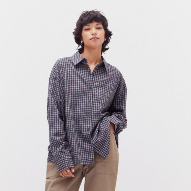 Grade & Gather Checkered Shirt in Deep Lake