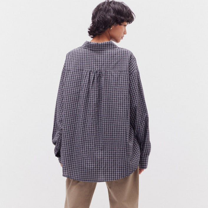 Grade & Gather Checkered Shirt in Deep Lake
