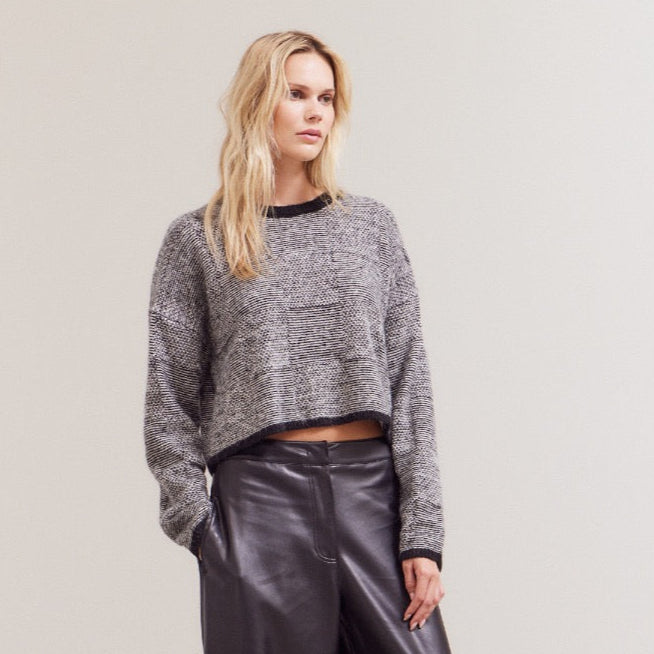 Grade & Gather Plaid Knit Sweater