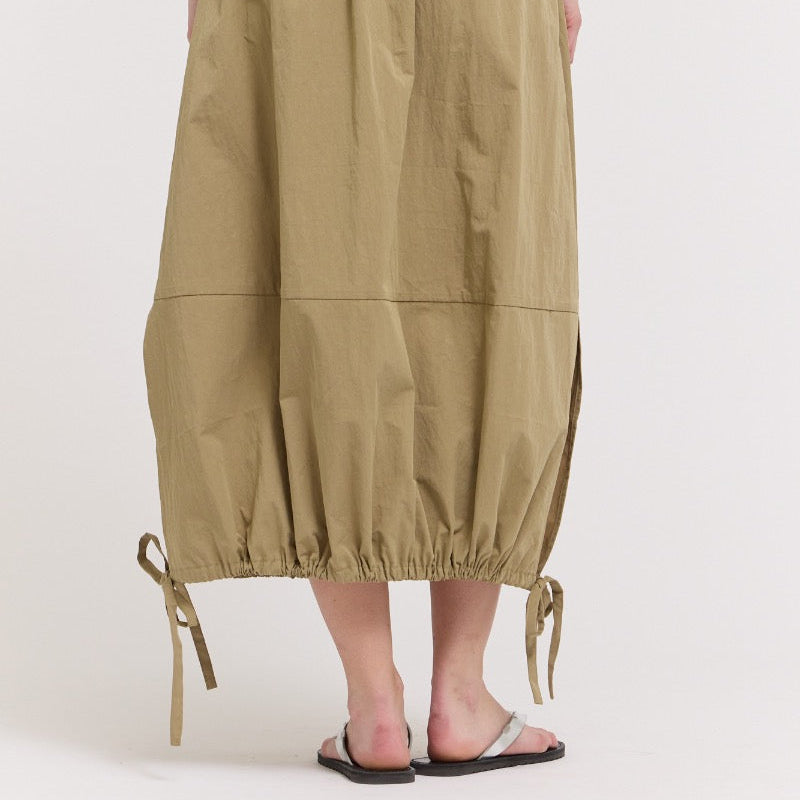Grade & Gather Gathered Hem Skirt - shoostore