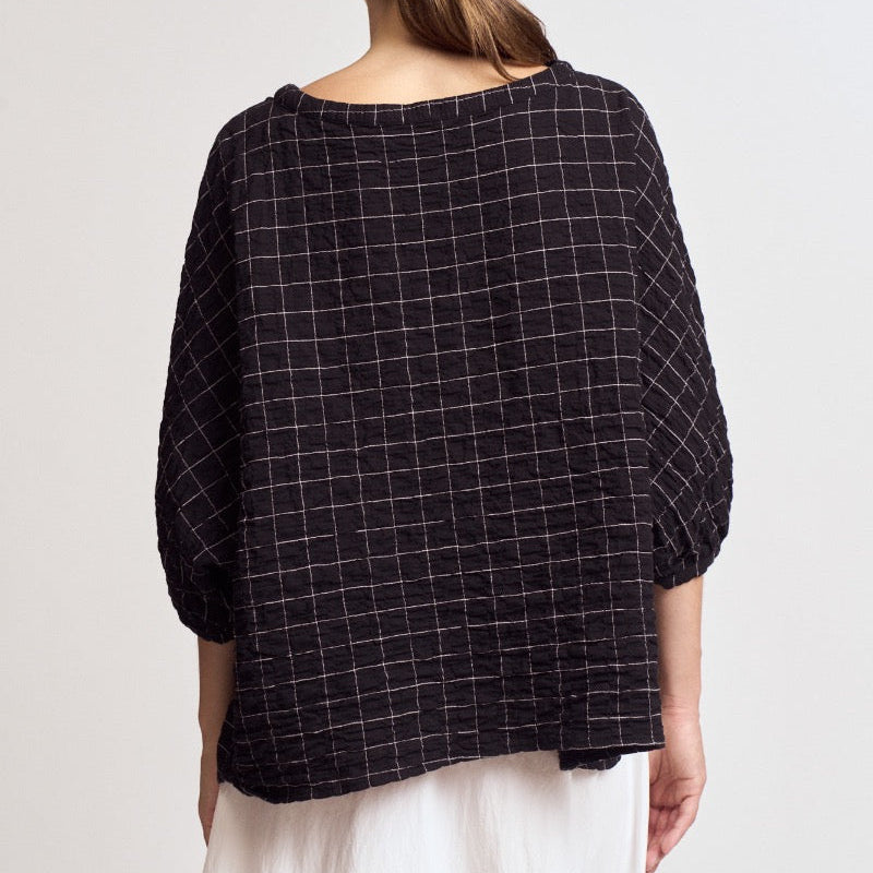 Grade & Gather Gauze Check Print Shirt - shoostore