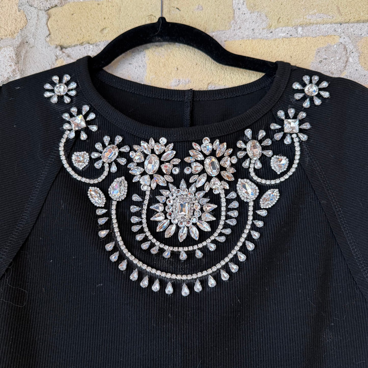 Gearhead Black Bling Hi Neck Tank - shoostore