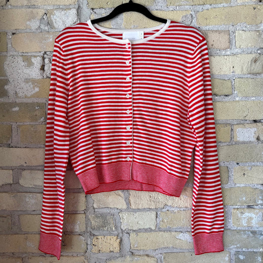 The Montana Cardigan Red/White