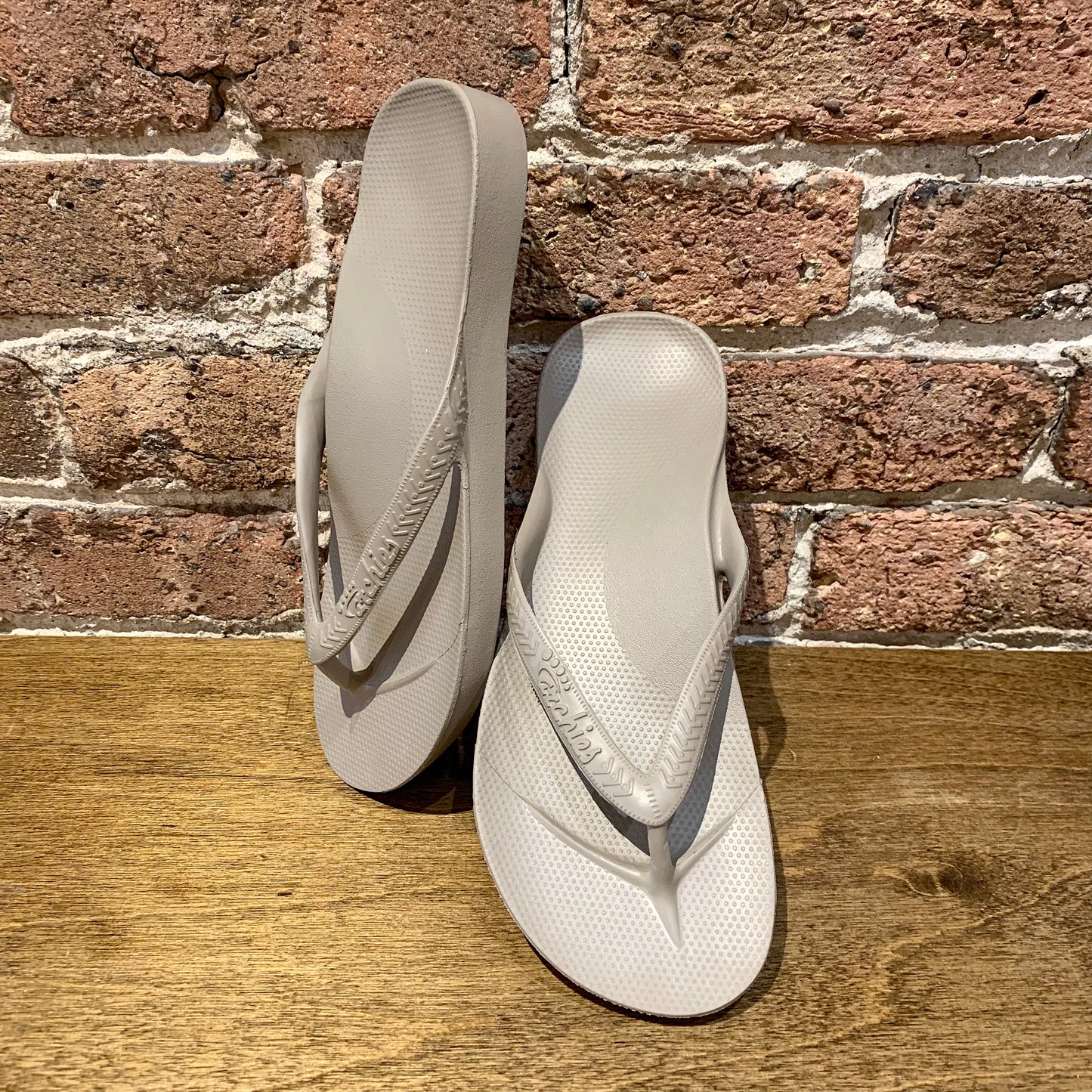 Archies Taupe - Arch Support Flip Flops