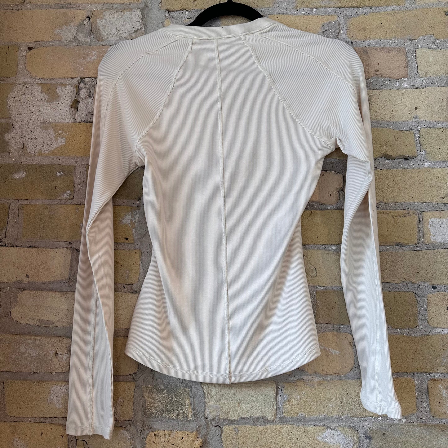 Mono B Long Sleeved Micro Ribbed Henley