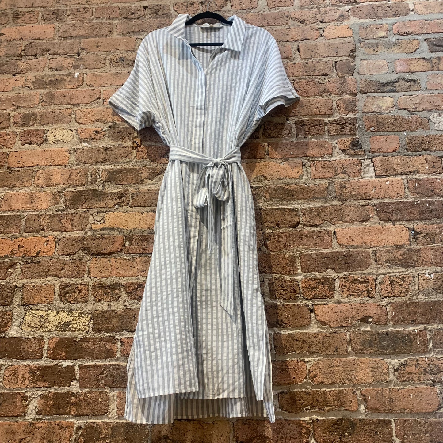 Grade & Gather Striped Shirt Dress