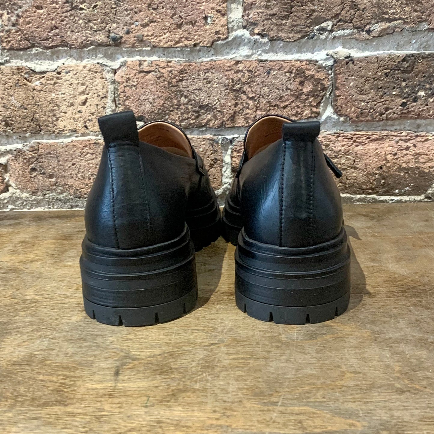 Loraine Black Leather Loafer