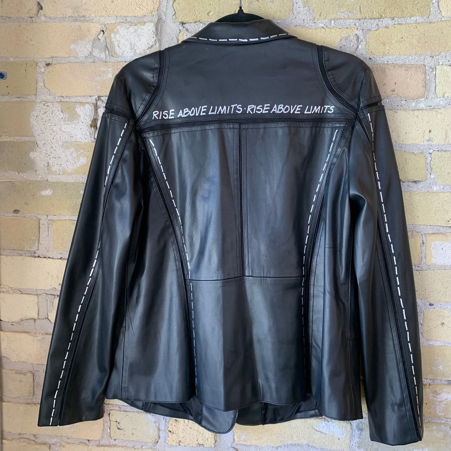 Gearhead "Rise Above Limits" Vegan Leather Blazer