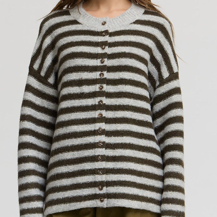Grade & Gather Striped Cardigan - shoostore
