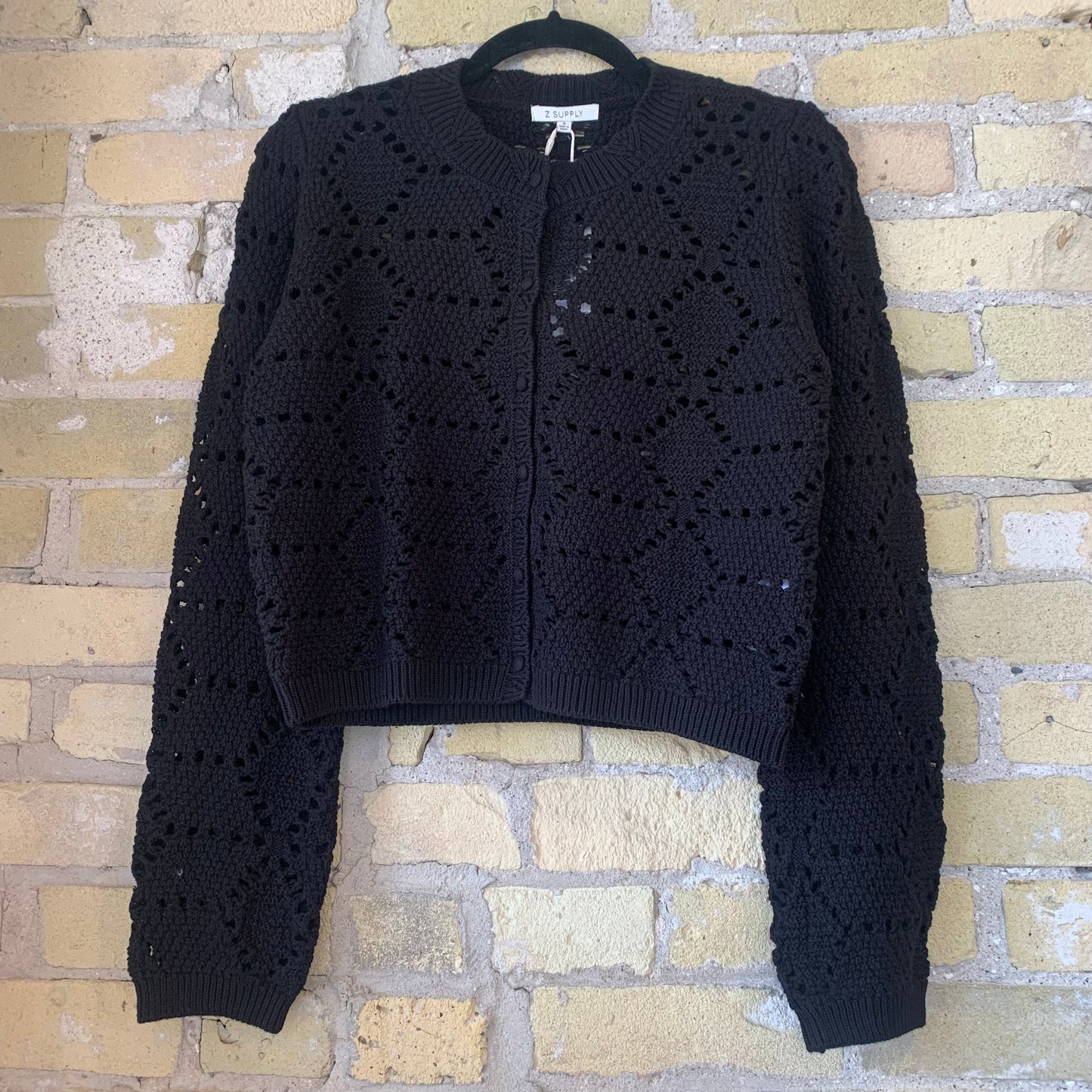 Z Supply Rosalyn Sweater Cardigan Black