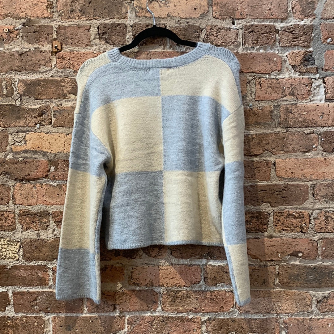 Rosy Blocked Sweater