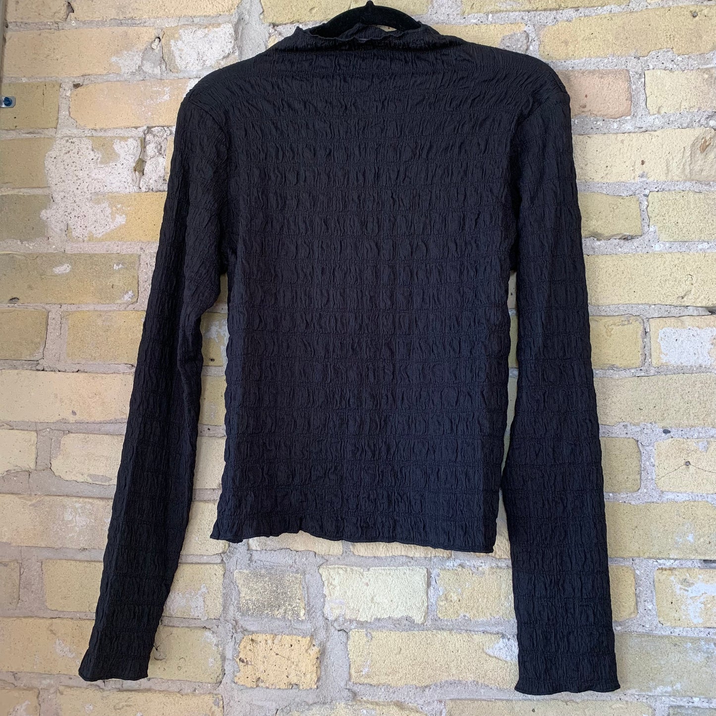 Grade & Gather Seered Mock Neck Top