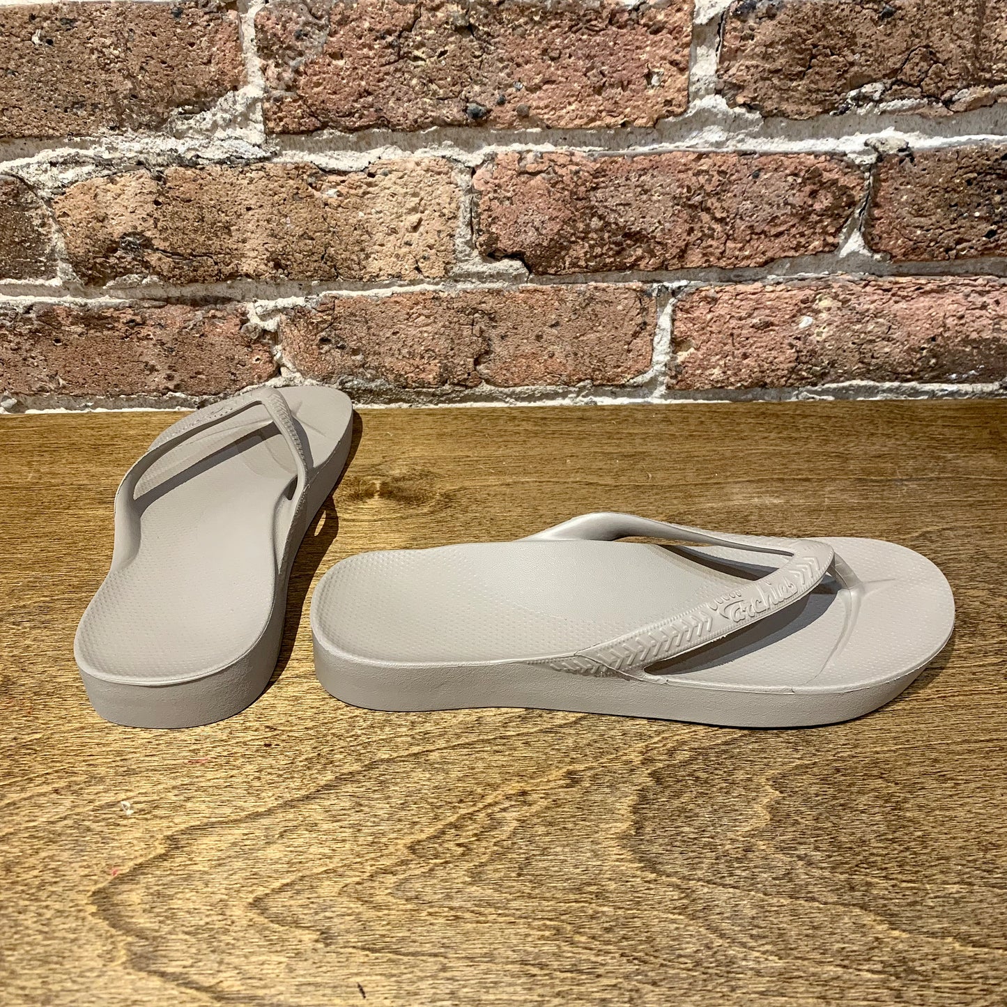Archies Taupe - Arch Support Flip Flops
