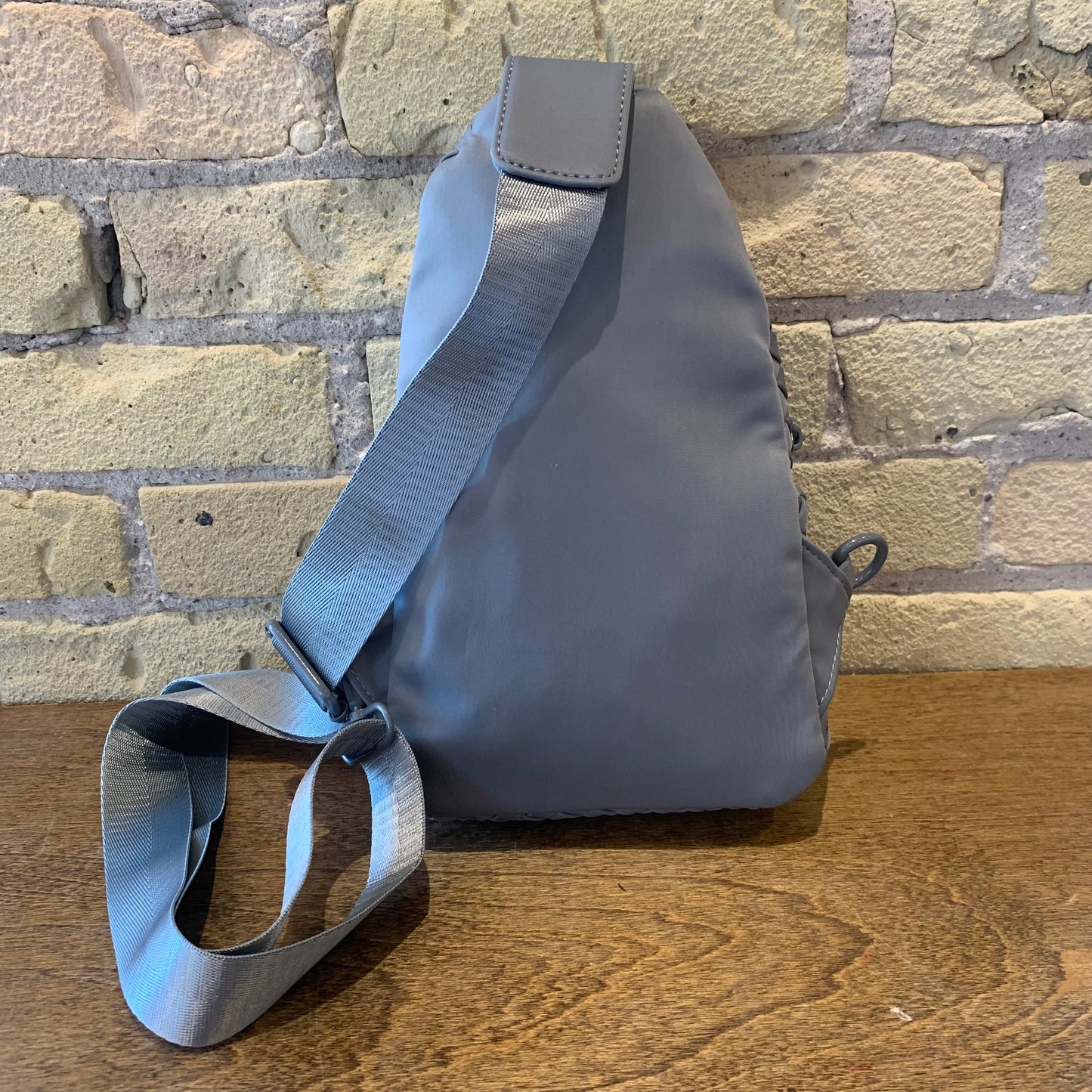 Beyond The Horizon - Woven Neoprene Sling Backpack Grey