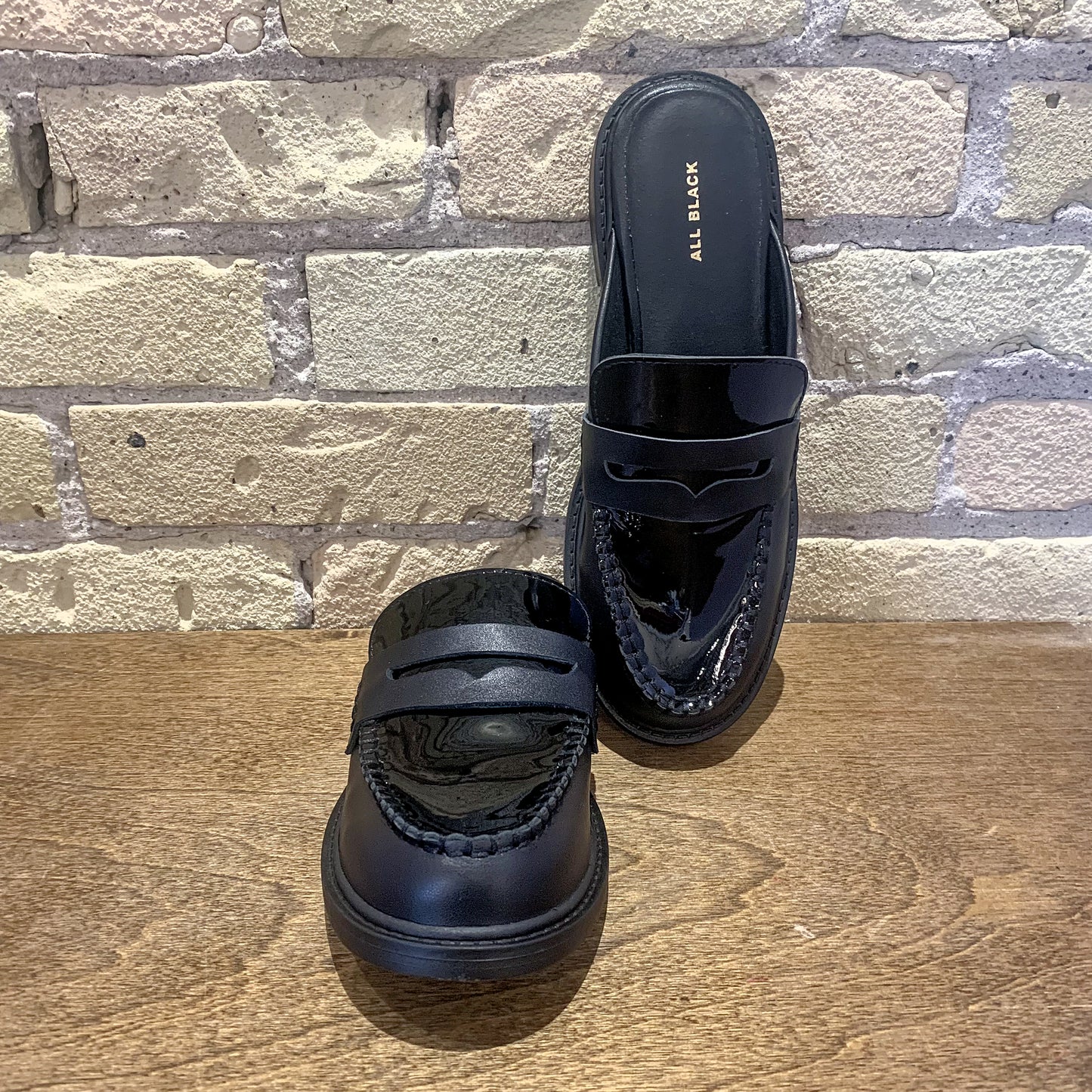 ALL BLACK Penny Loafer Mule - shoostore