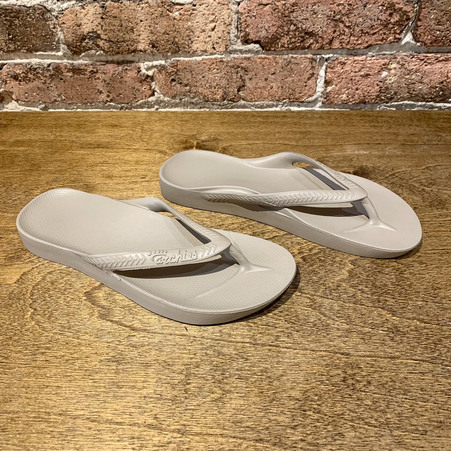 Archies Taupe - Arch Support Flip Flops