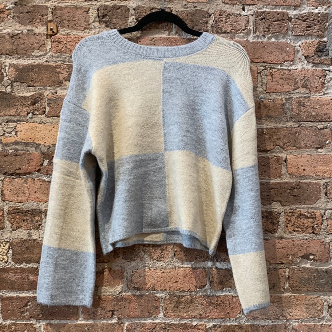 Rosy Blocked Sweater