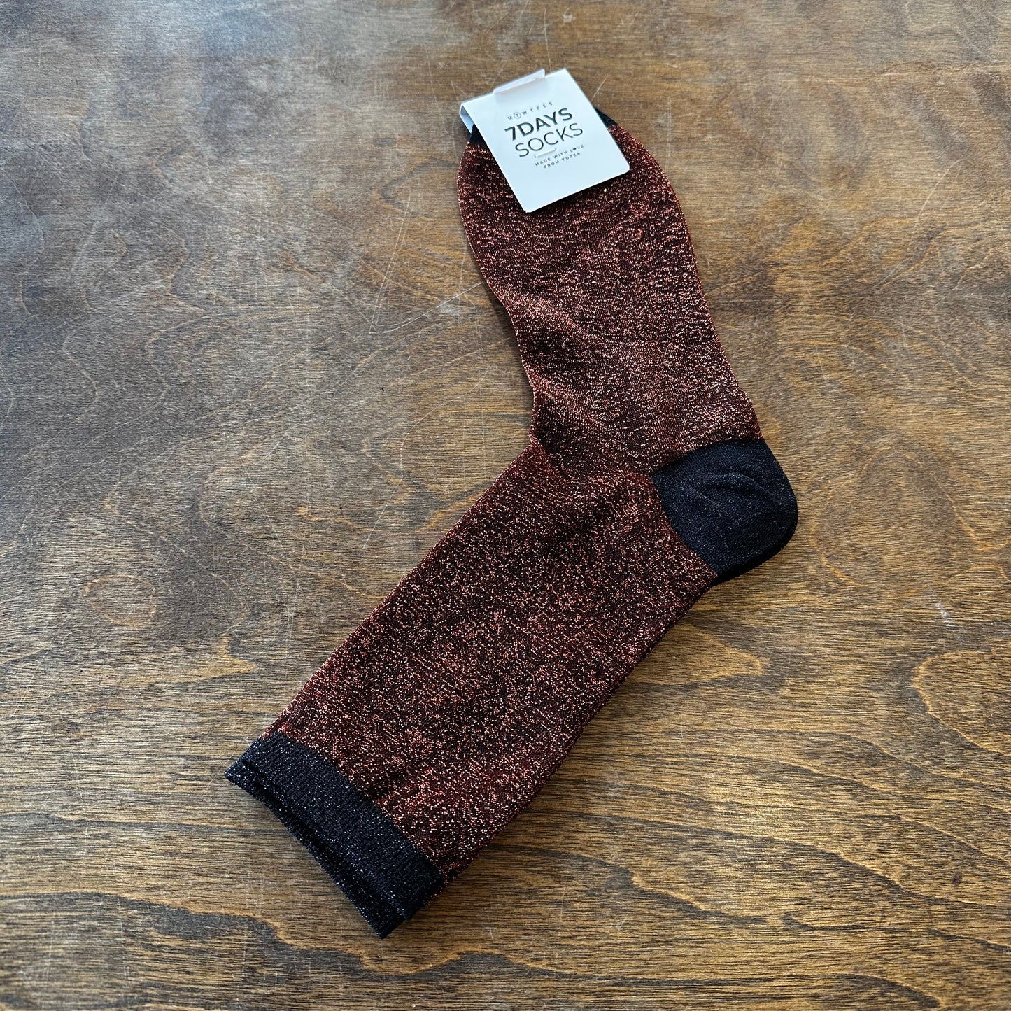 Crew Sheer Glitter See-Through Socks