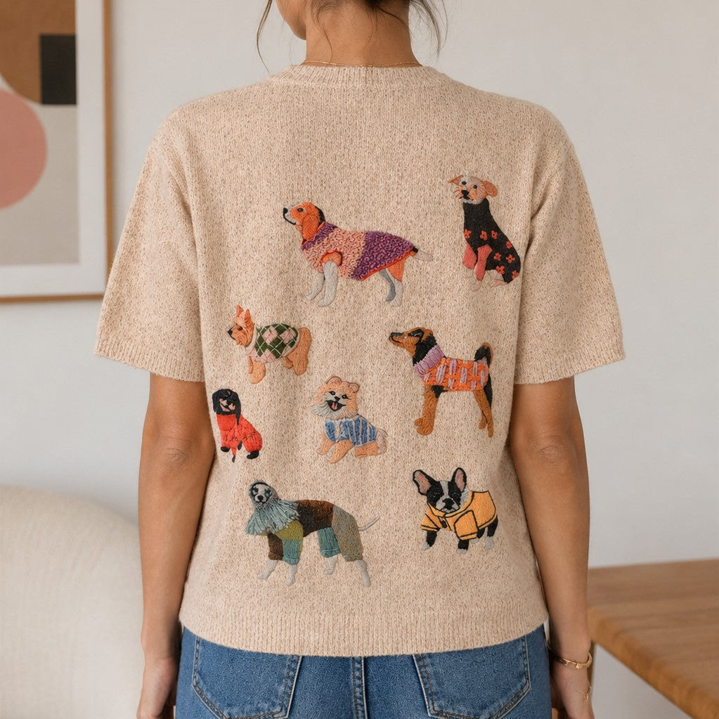 Fate Dog Short Sleeved Sweater