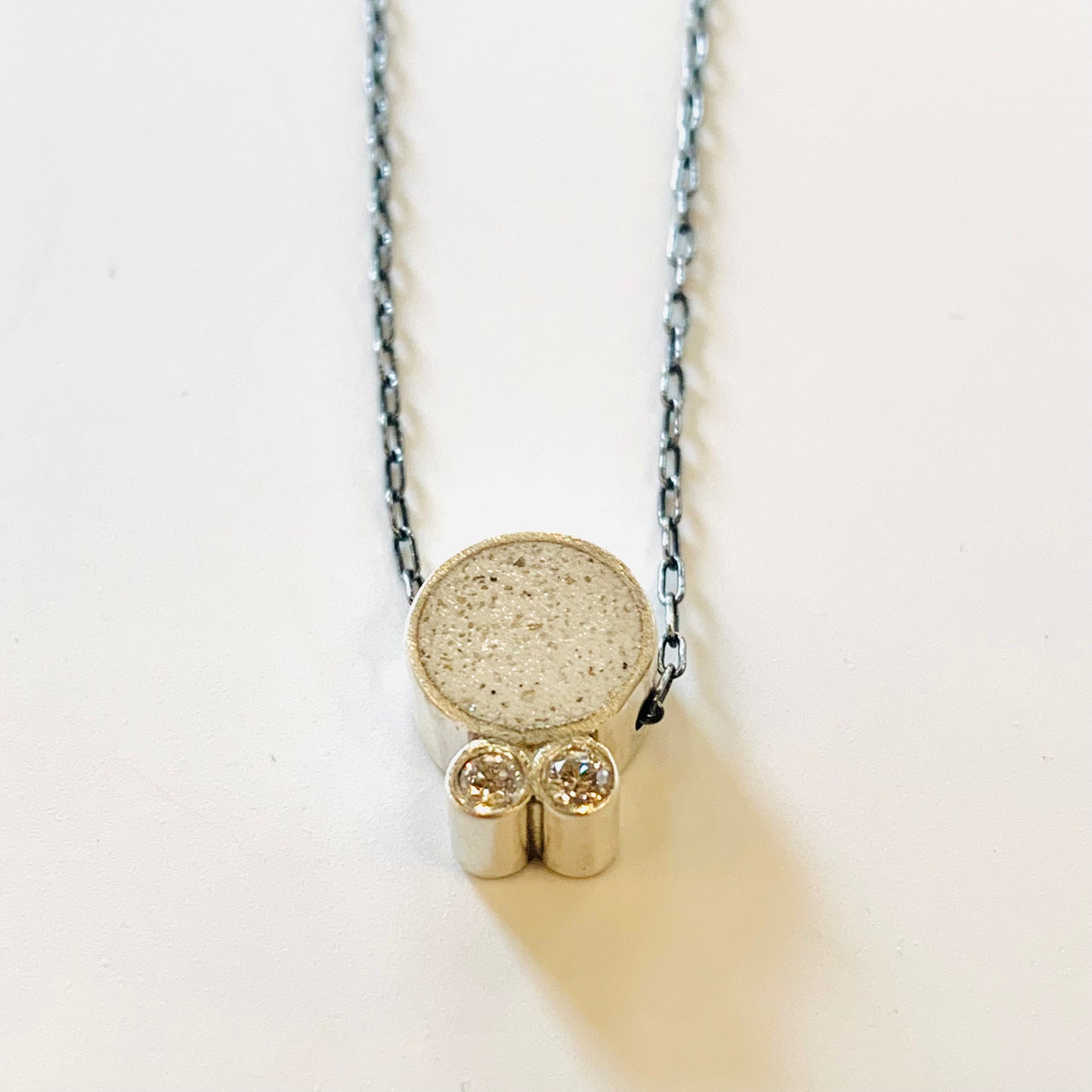 Harmonious Simple Double Diamond Pendant