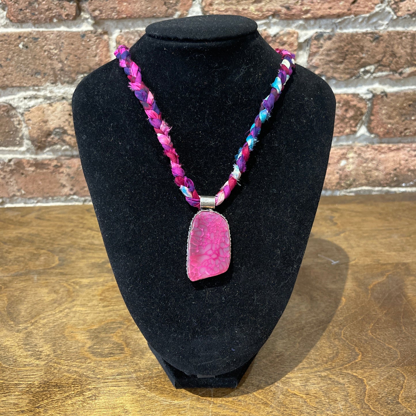 BizRStyle - Solar Agate Gemstone Necklace - Pink
