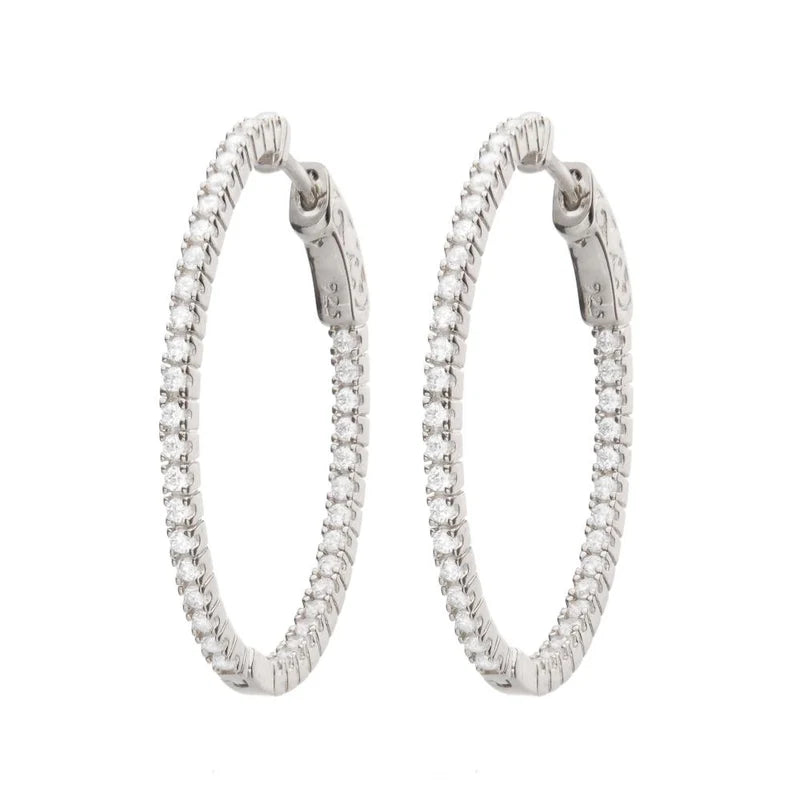 Jen Hansen Small Oval Hoops Silver