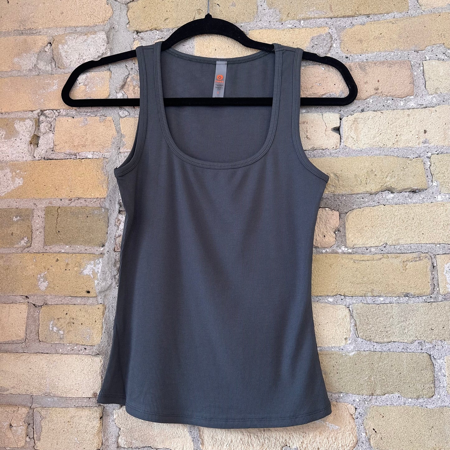 Mono B Square Neck Micro-Ribbed Tank