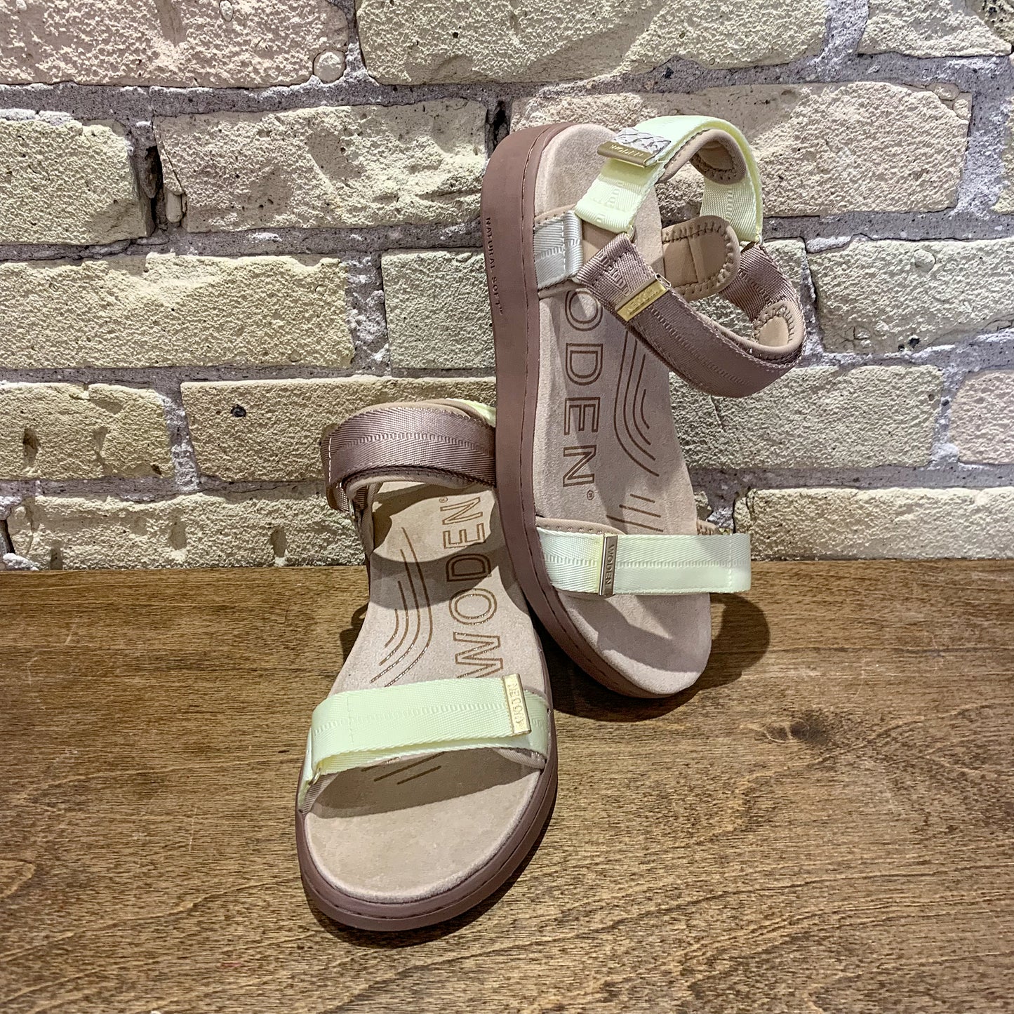 Woden Line Tricolor Sandals Taupe Multi - shoostore