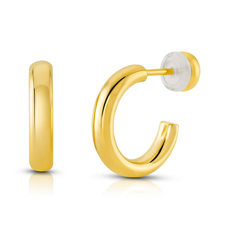 Jen Hansen 15mm Hollow Hoop Earrings, Gold