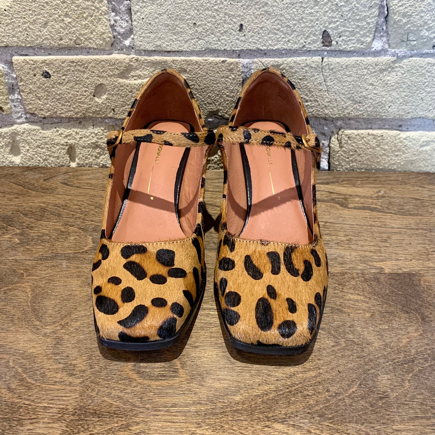 Intentionally Blank Christopher Cowhide Leopard Print Mary Jane