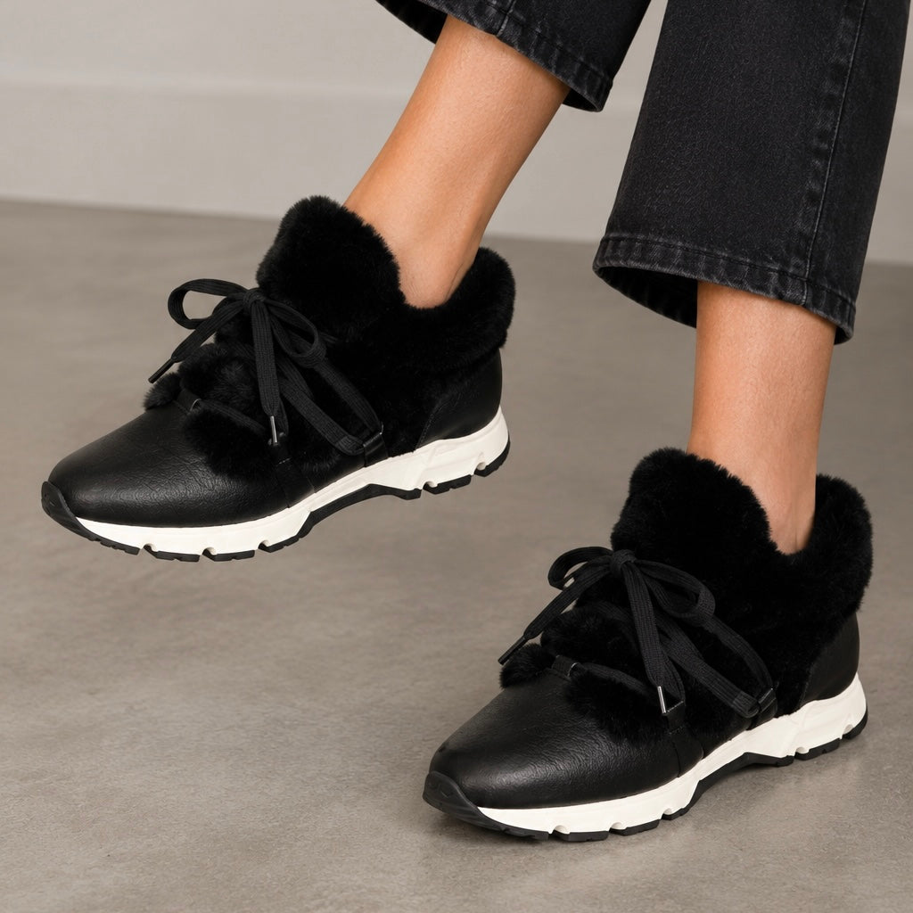 ALL BLACK Furry Sneak 2 Black