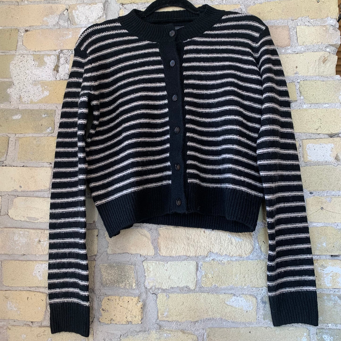 Grade & Gather Striped Button Up Cardigan