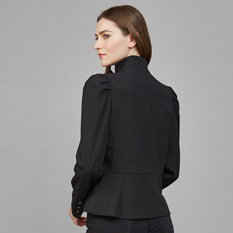 Fate Black Jacket With Beaded Bow